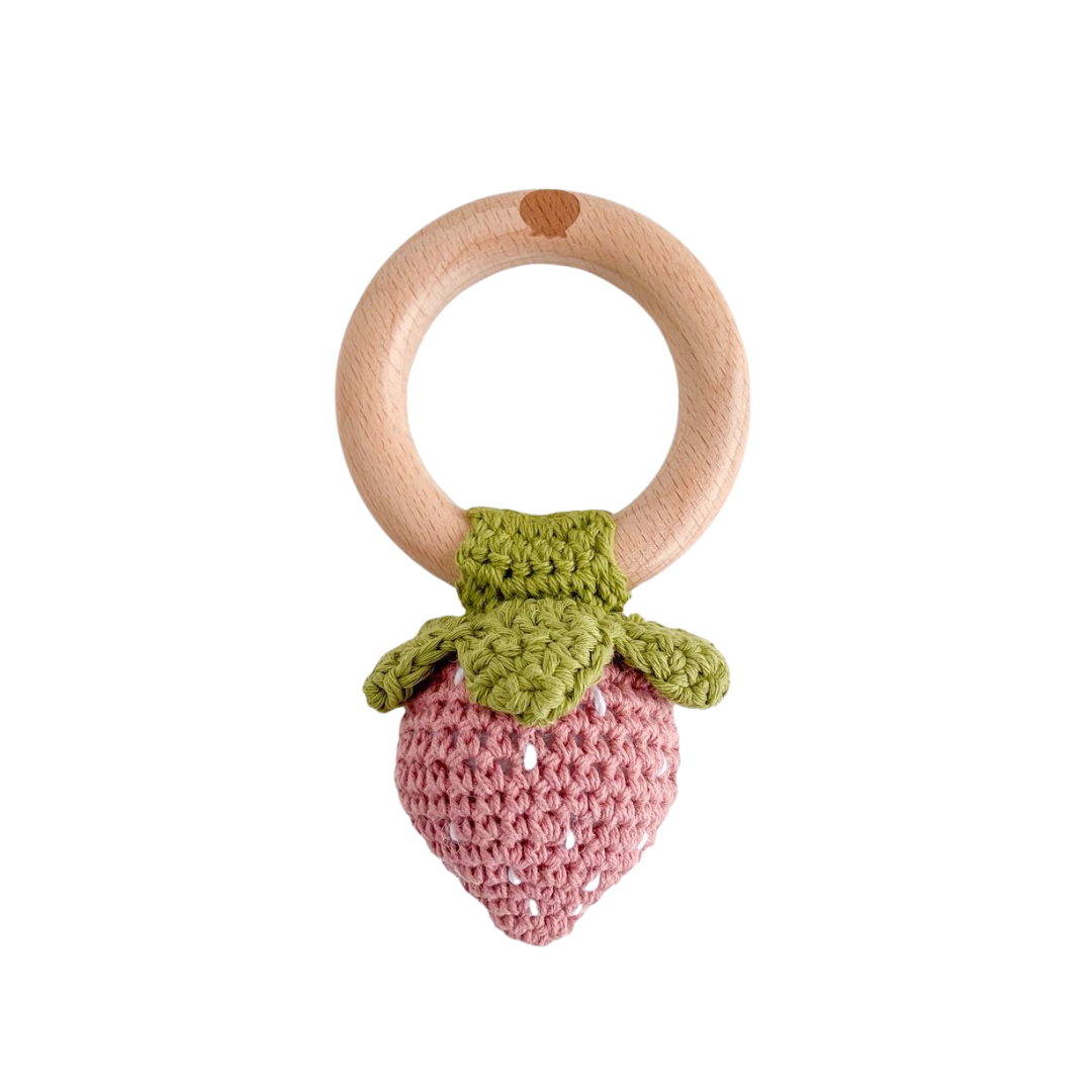 Pink Strawberry Rattle