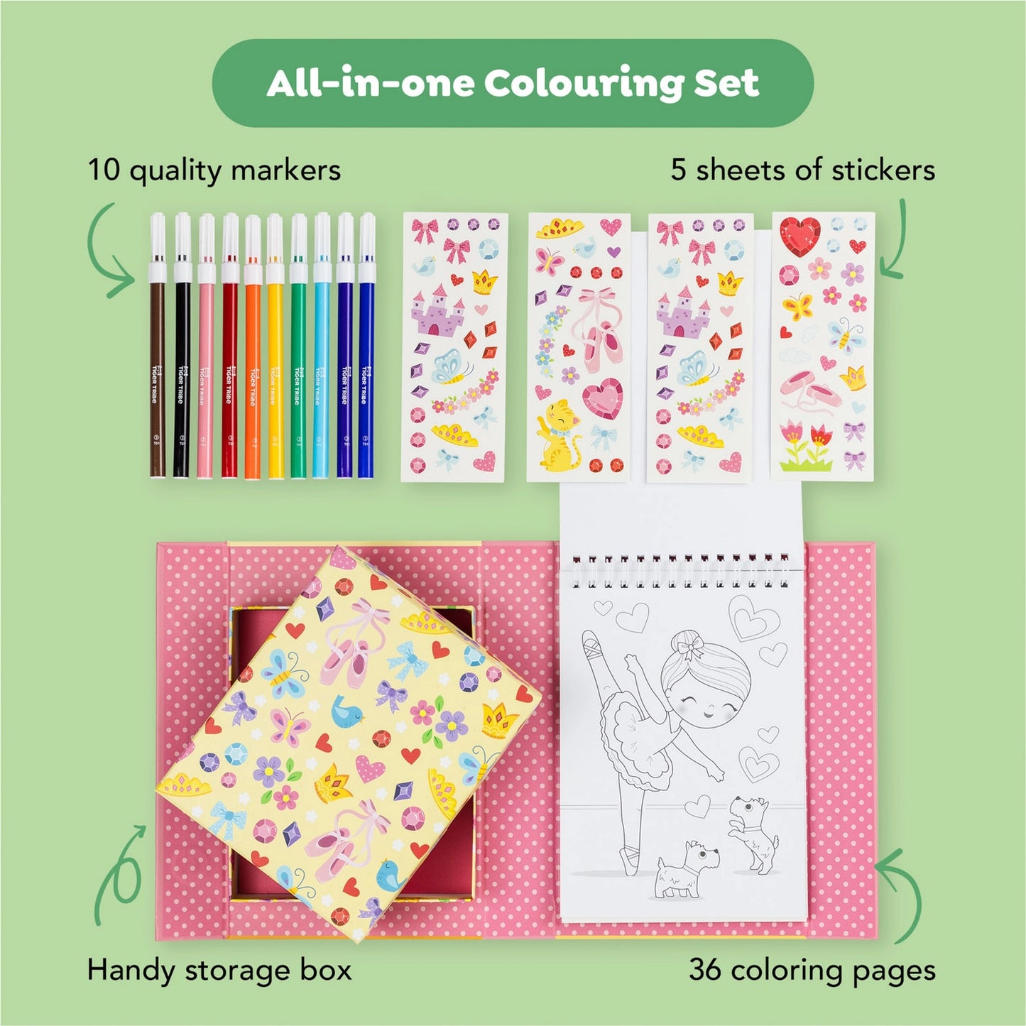 Ballerina Sticker & Coloring Set