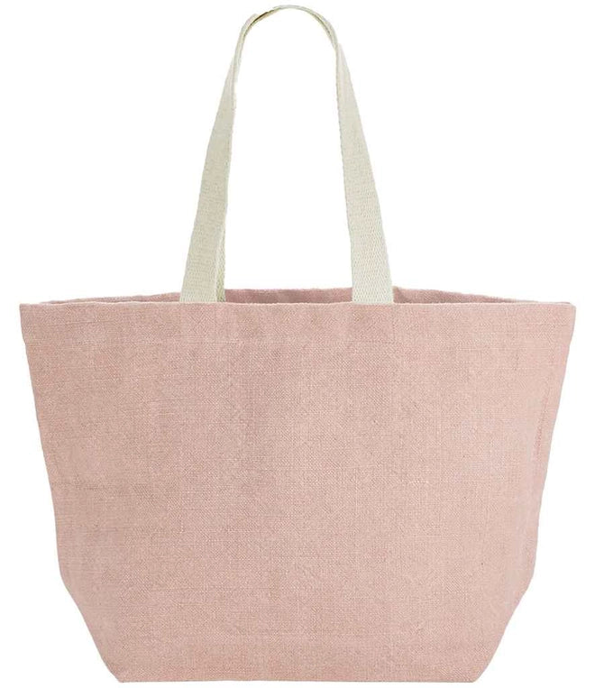 Pink Soft Washed Jute Tote