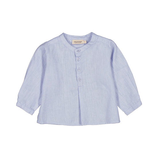 Totoro Linen Shirt in Blue Mist