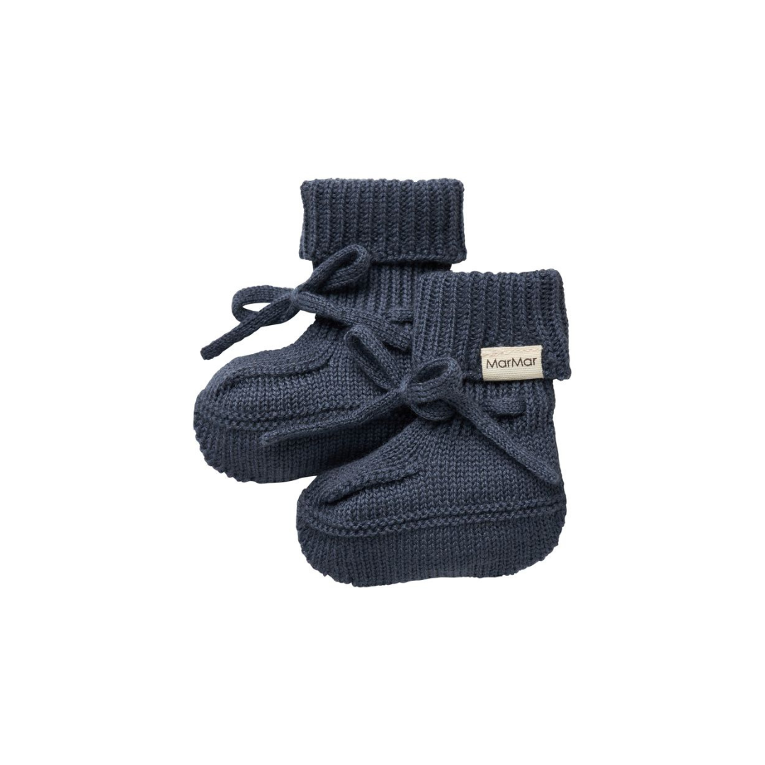 Navy Knit Booties