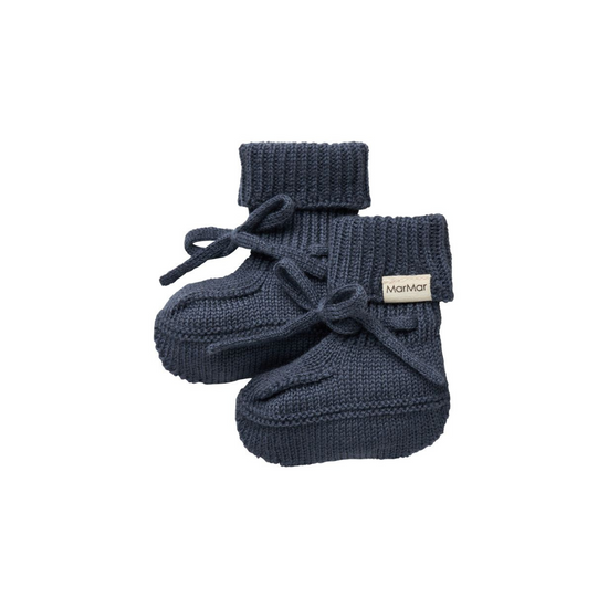 Navy Knit Booties