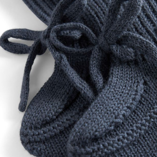 Navy Knit Booties