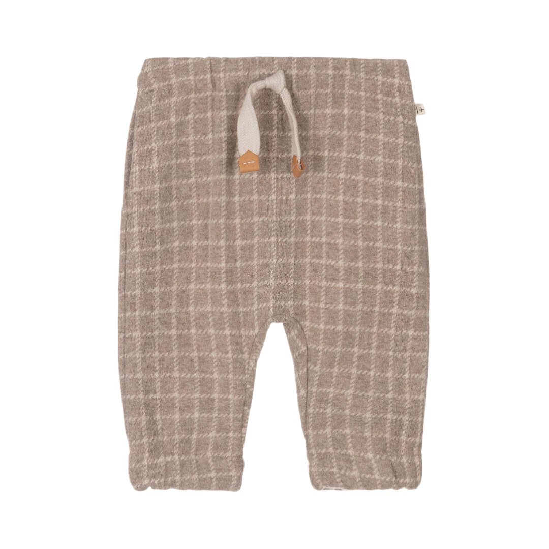Moritz Check Pant in Taupe