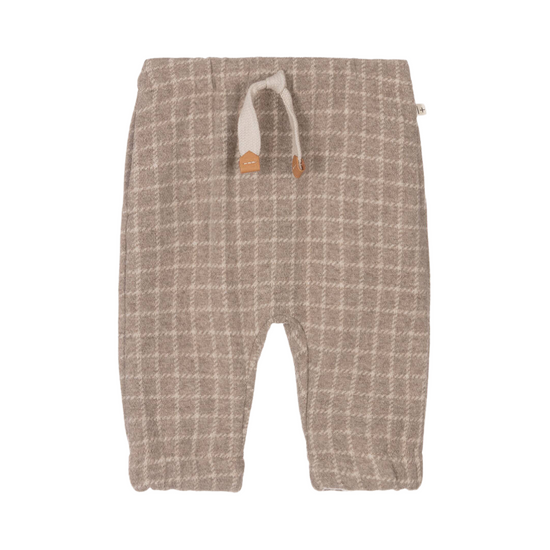 Moritz Check Pant in Taupe