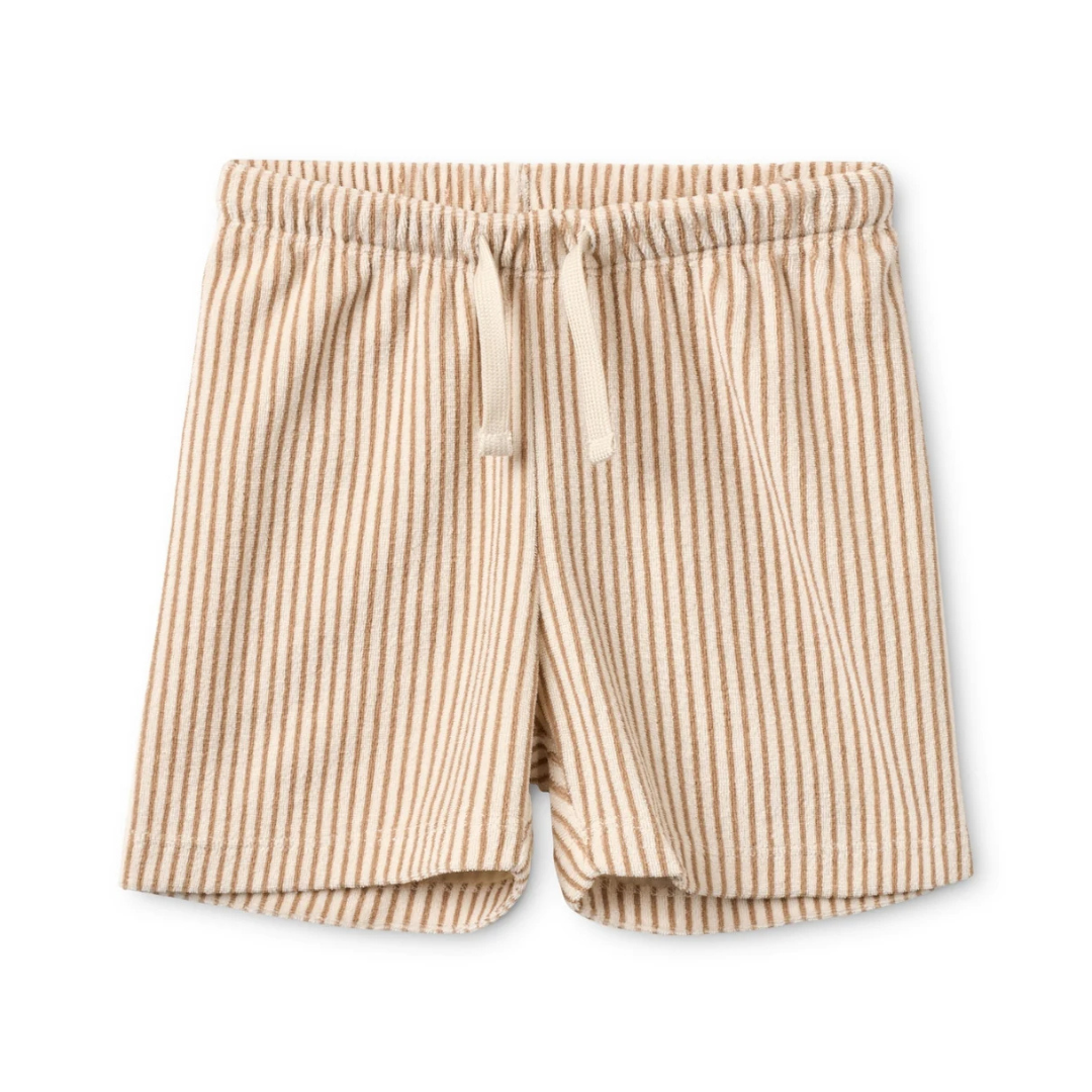 Nohr Shorts in Light Brown Stripe