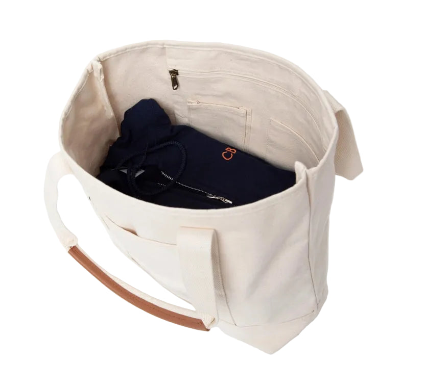 Natural Open-Top Essential Canvas Tote
