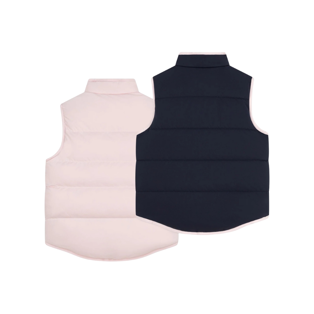 Pink & Navy Reversible Vest - Toddler
