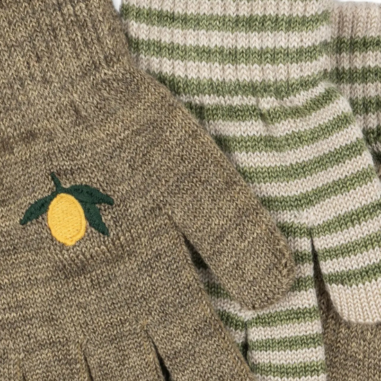 Two Pack Lemon Stripe Filla Gloves