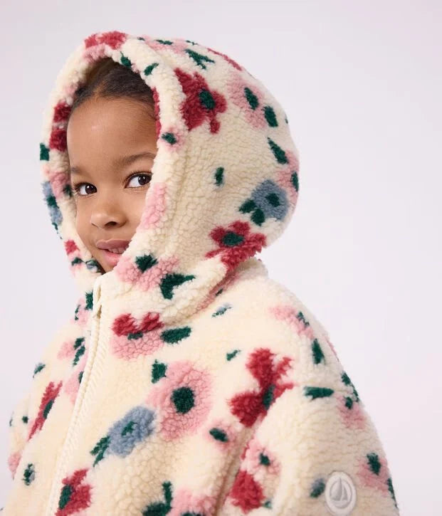 Floral Sherpa Jacket - Kid