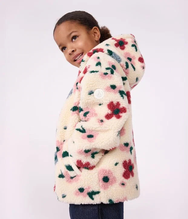 Floral Sherpa Jacket - Kid