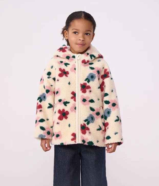 Floral Sherpa Jacket - Kid