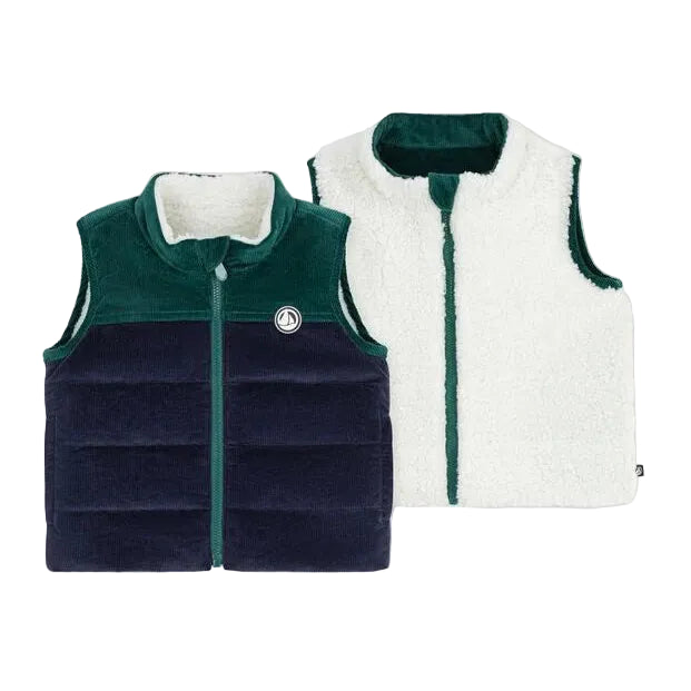 Corduroy Color Block Vest