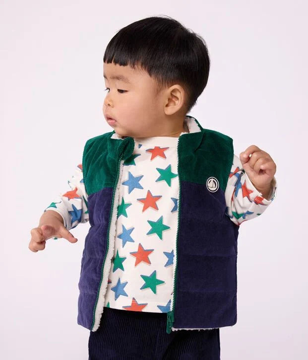 Corduroy Color Block Vest