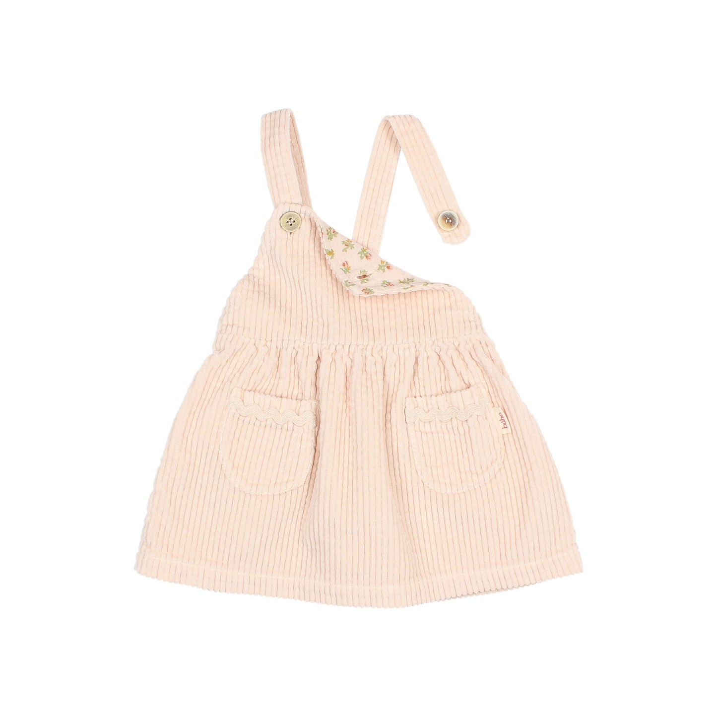 Cream Pink Corduroy Dress