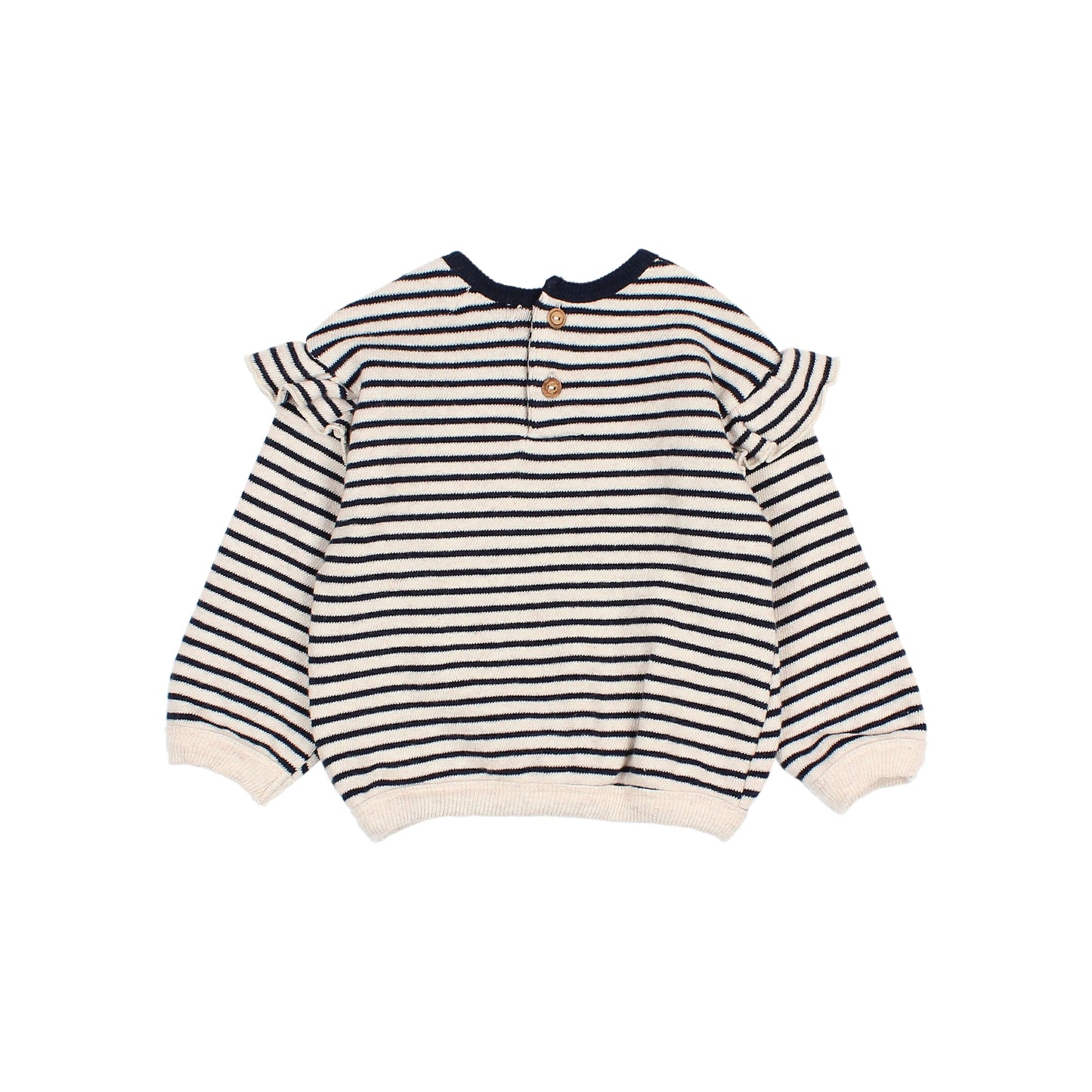 Navy Soft Stripes Flutter Sweatshirt