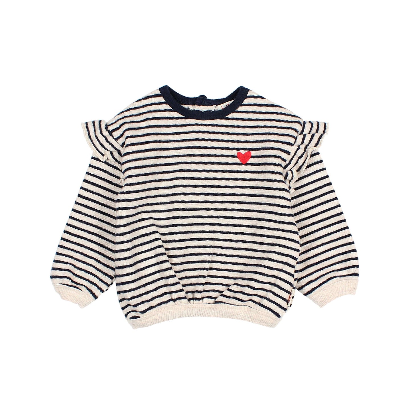 Navy Soft Stripes Flutter Sweatshirt