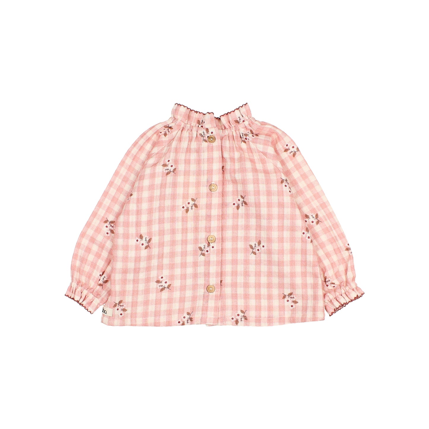 Peony Pink Check Blouse - Baby