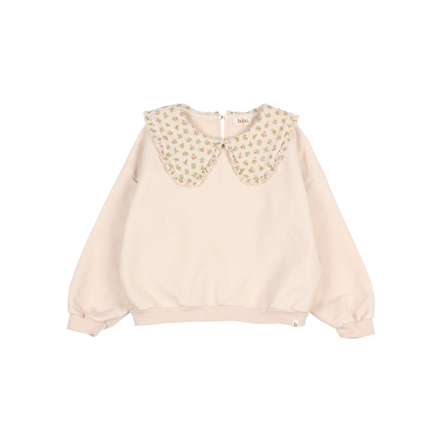 Cream Pink Cottage Flower Sweatshirt