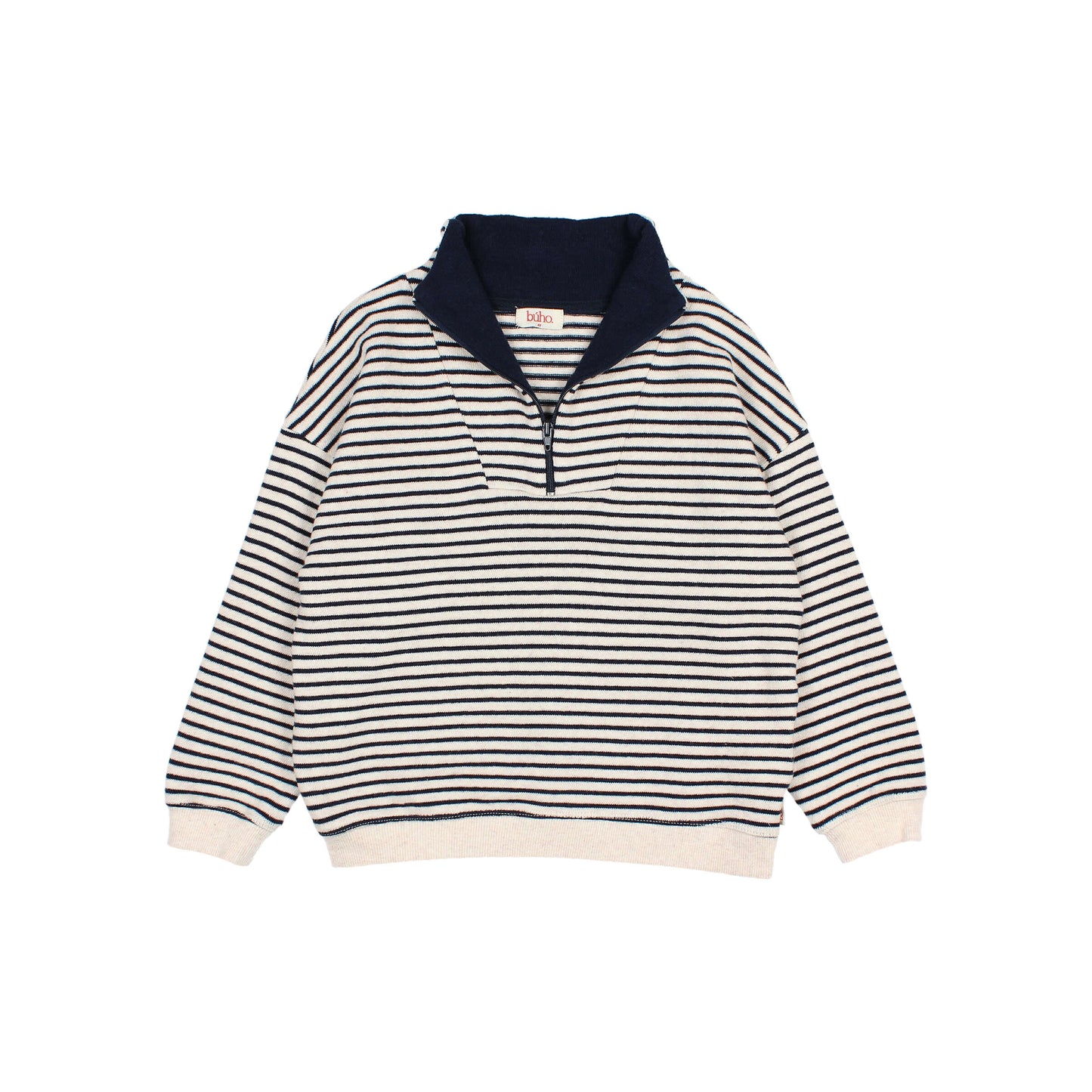Soft Stripe Quarter Zip Sweatshirt