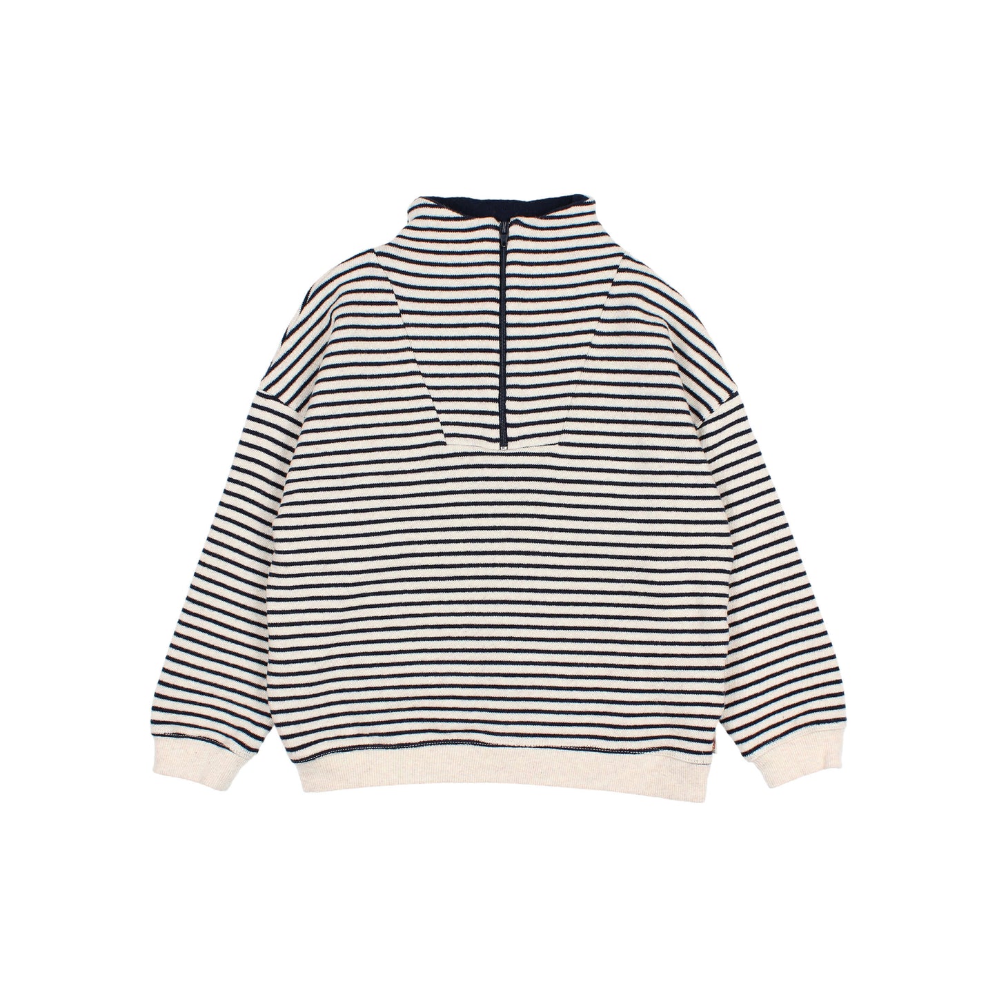 Soft Stripe Quarter Zip Sweatshirt