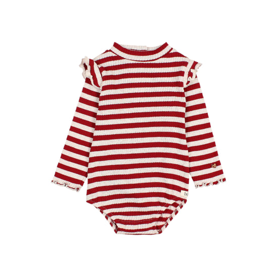 Fancy Burgundy Stripe Bodysuit