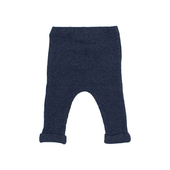 Navy Waffle Knit Leggings