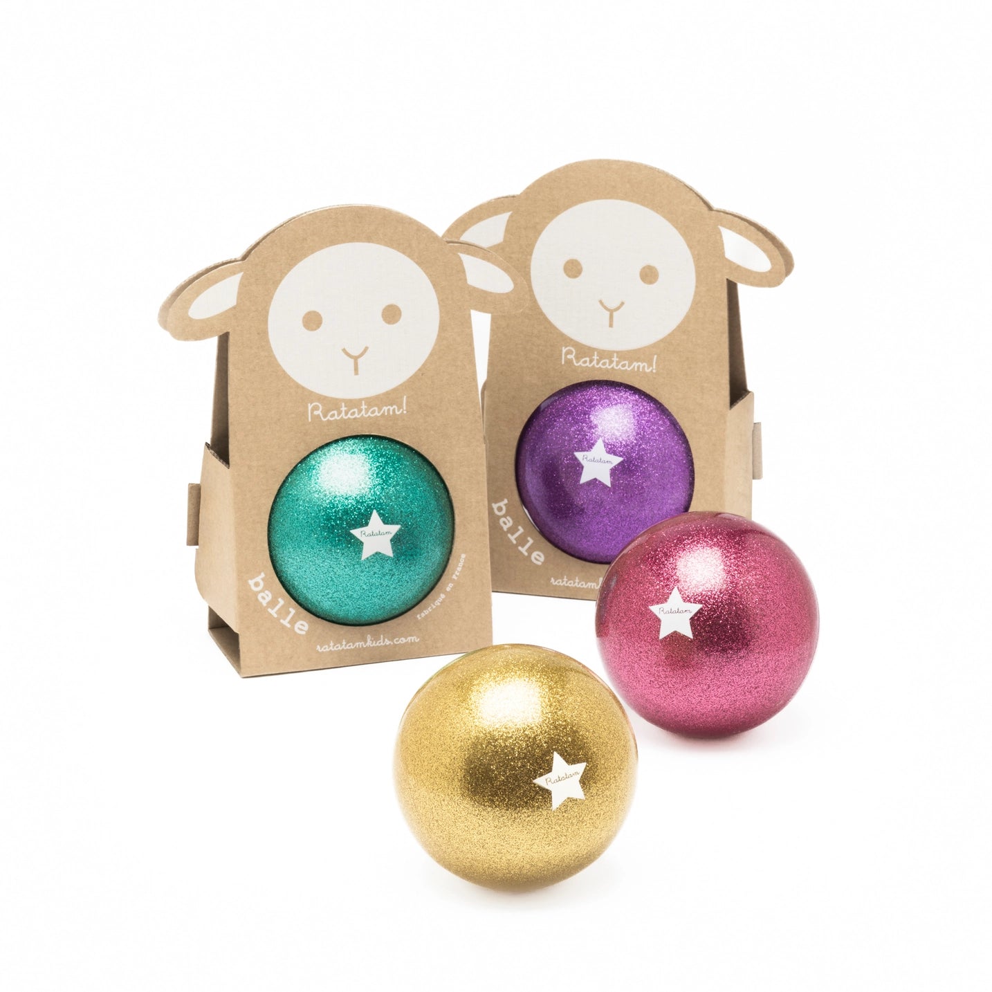 Sheep Glitter Ball in Purple Fleck
