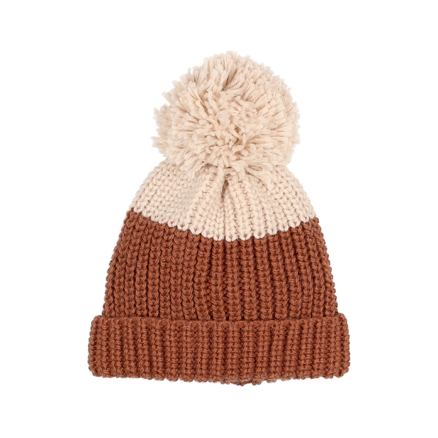 Load image into Gallery viewer, Pom Pom Bicolor Hat in Cocoa
