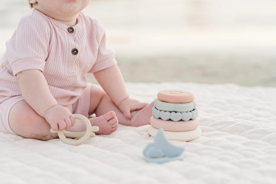 Silicone Stacking Teething Ring Toy