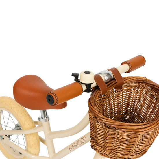 Cream Balance Bike with Basket