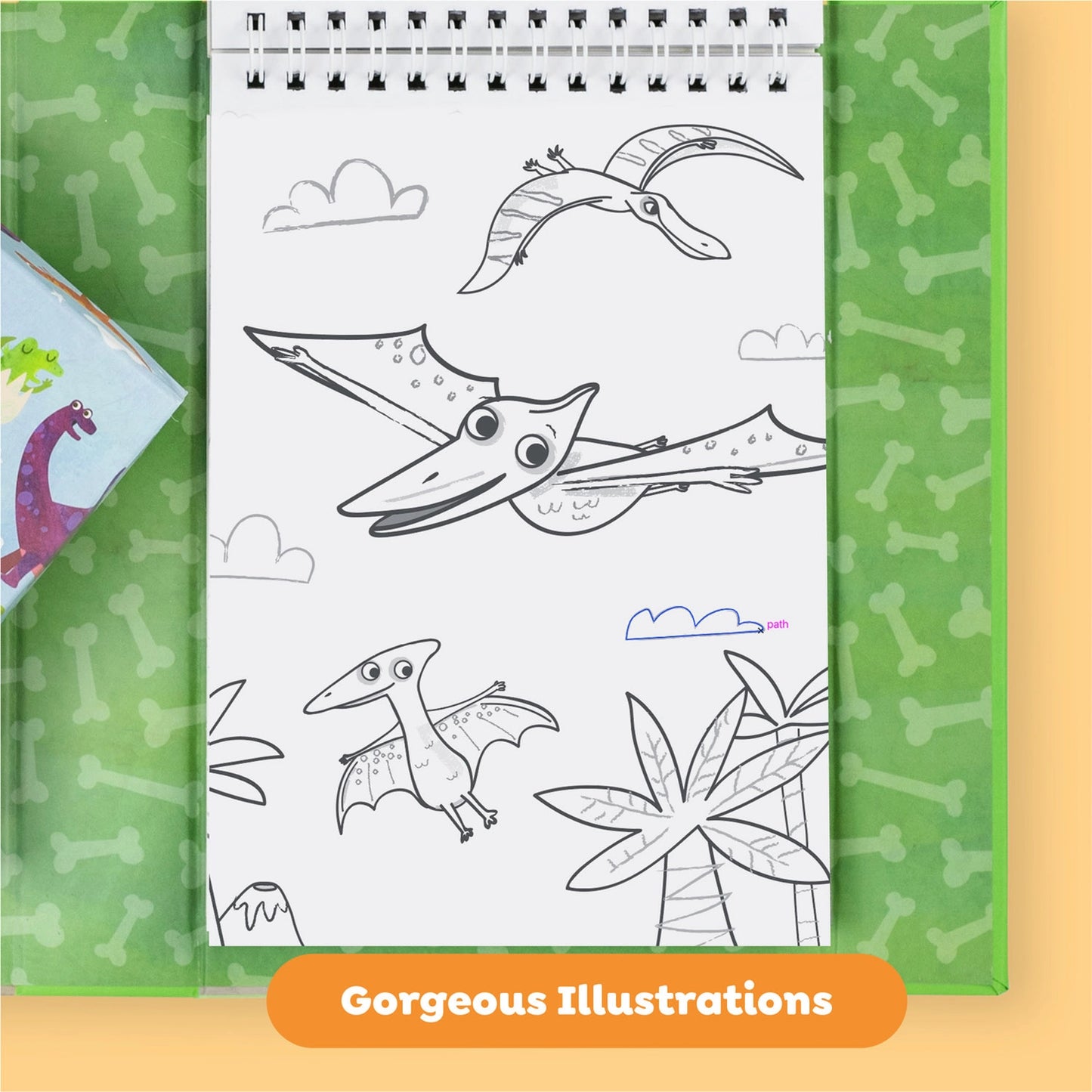 Dino World Sticker & Coloring Set