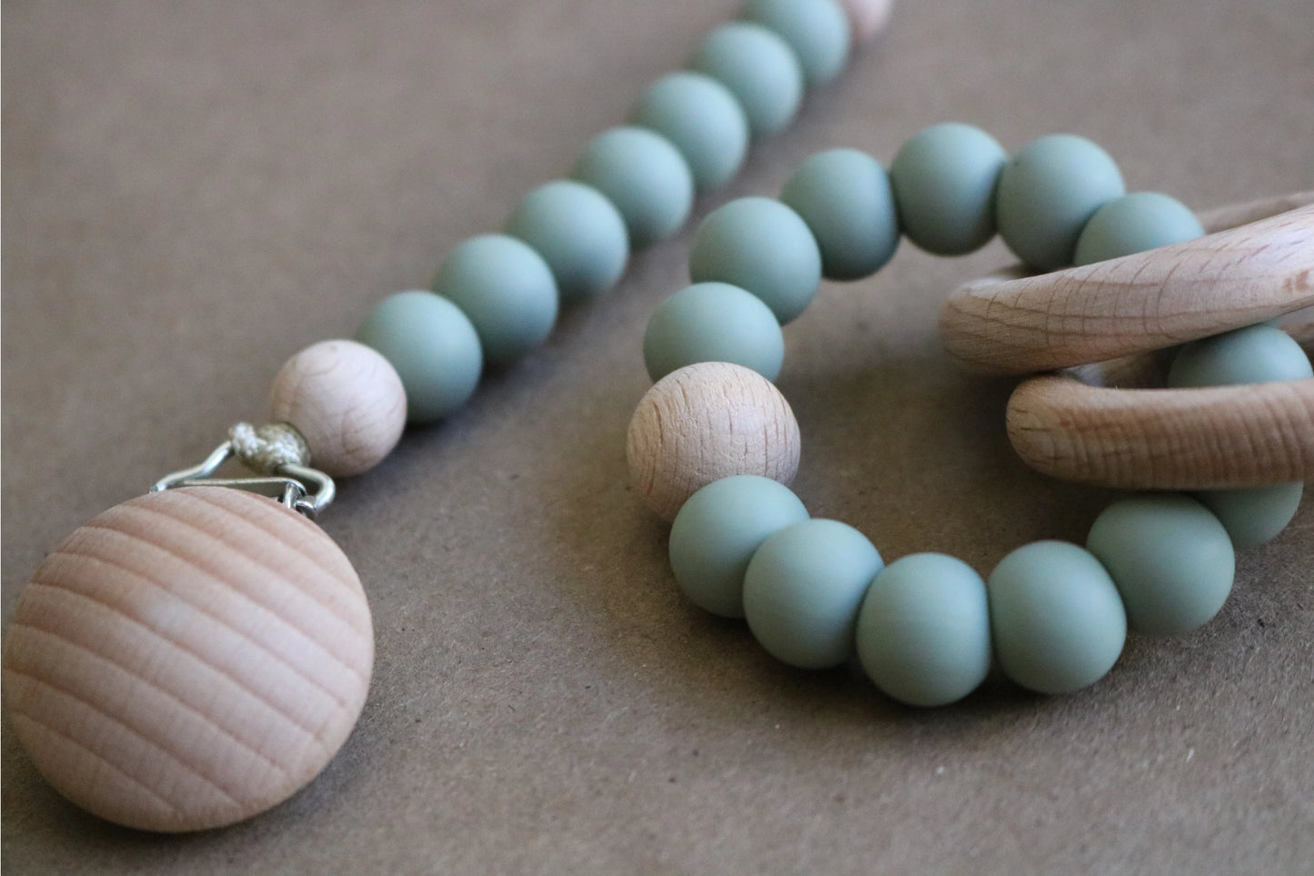 Sage Double Ring Teether