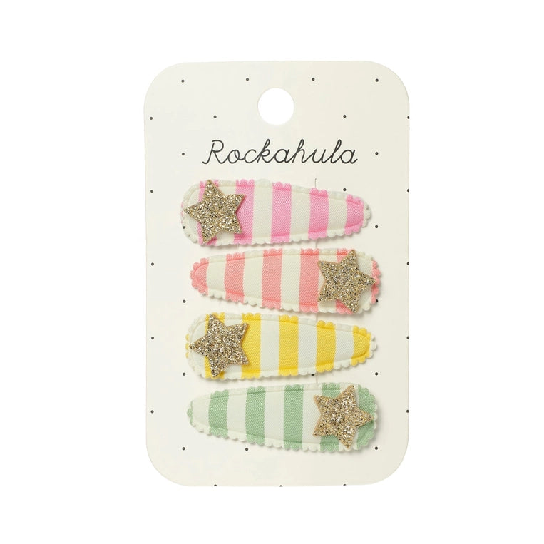 Stripy Star Fabric Clips