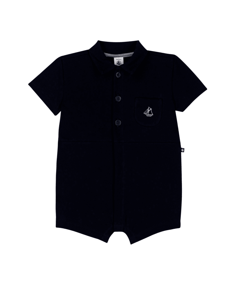 Navy Polo Romper
