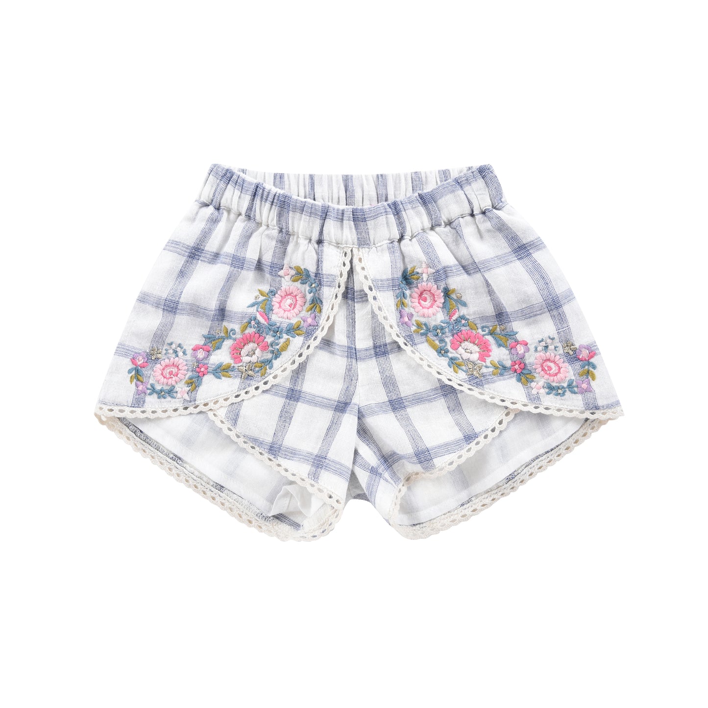 Asya Shorts in Blue River Checks