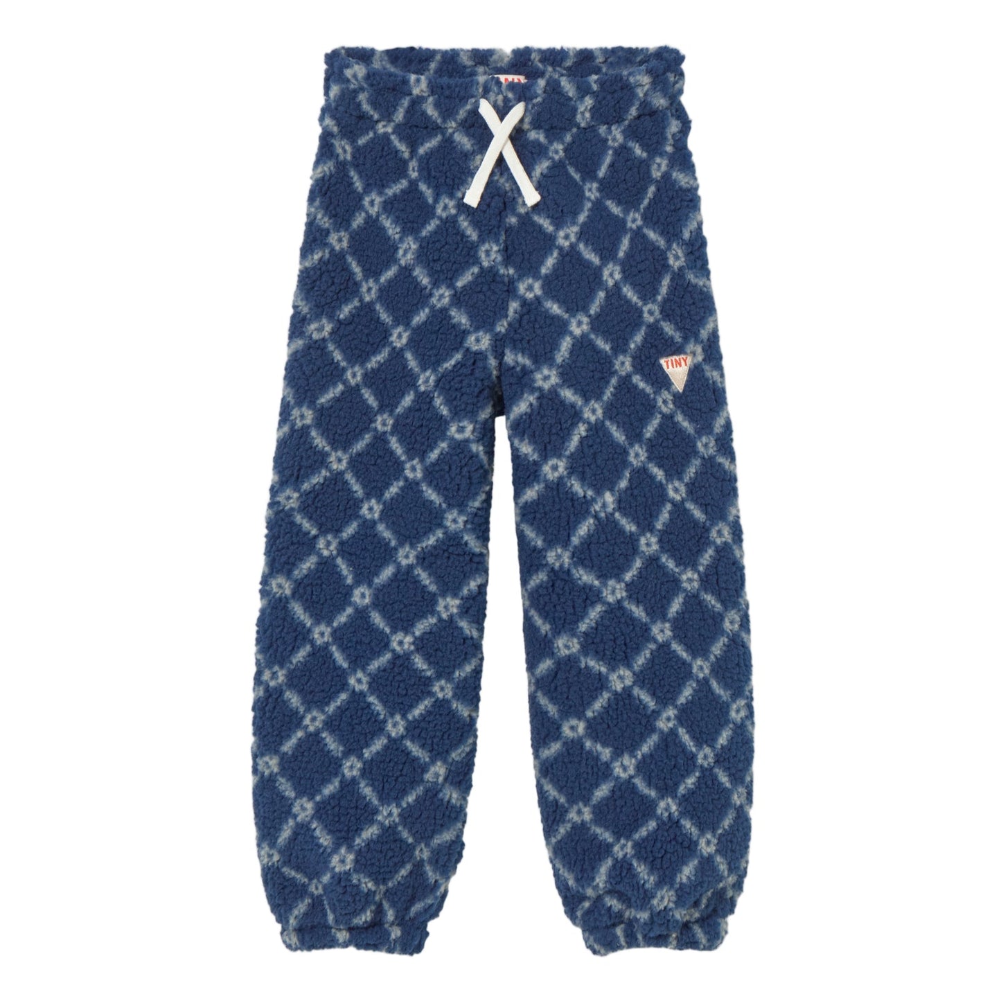 Navy Grid Sherpa Pants - Toddler