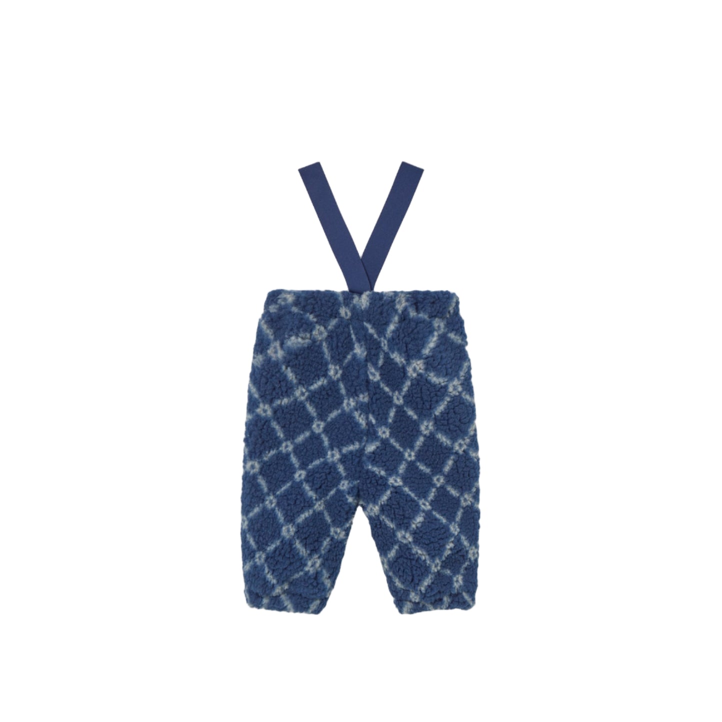 Navy Grid Sherpa Pants - Baby