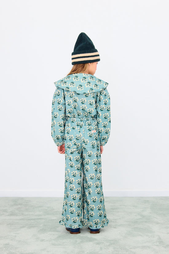 White Bouquet Frilled Pants