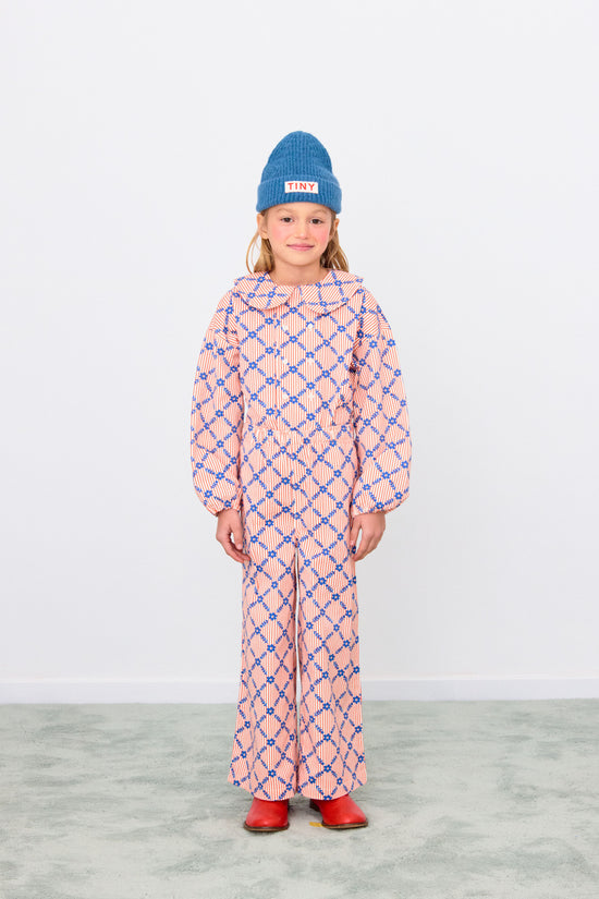 Flower Grid Poppy Blouse