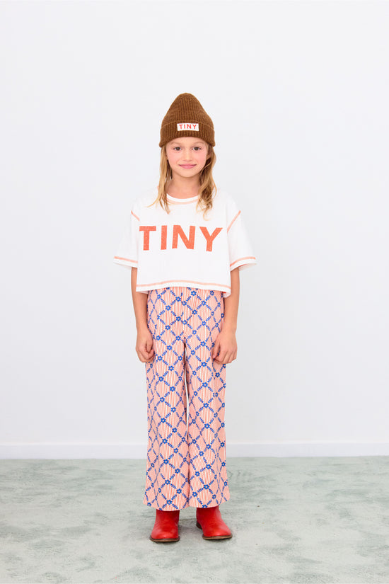 Flower Grid Poppy Pants