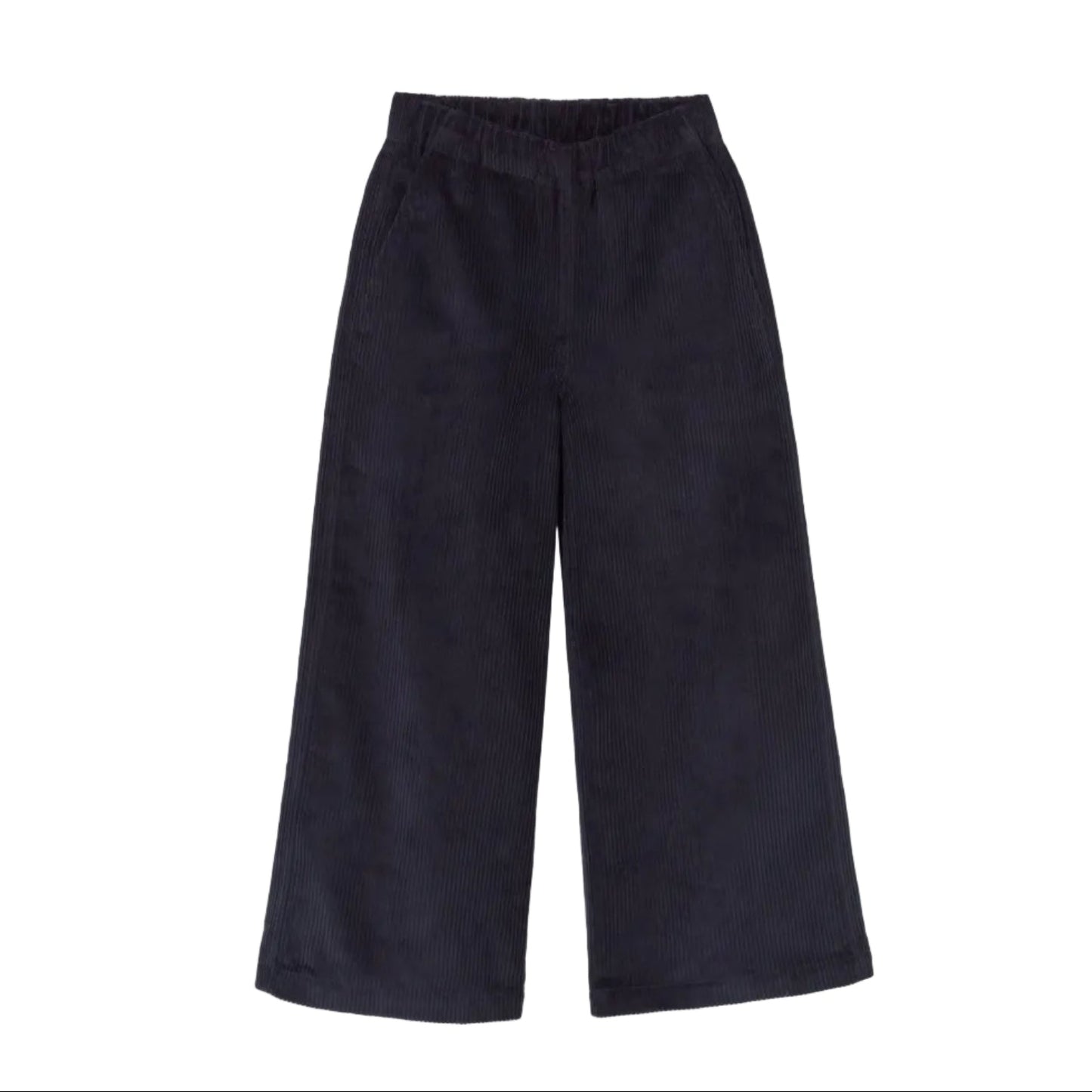 Navy Wide Leg Corduroys
