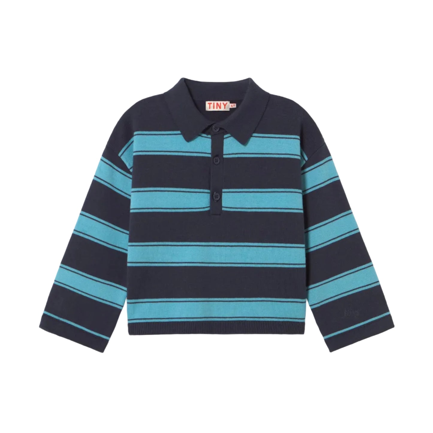 Retro Stripes Polo Sweater