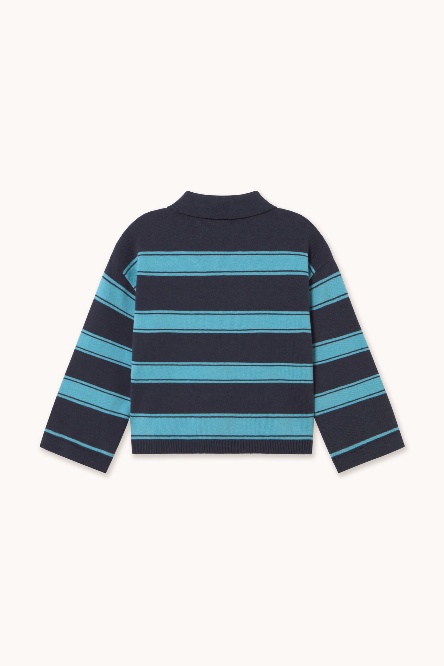Retro Stripes Polo Sweater