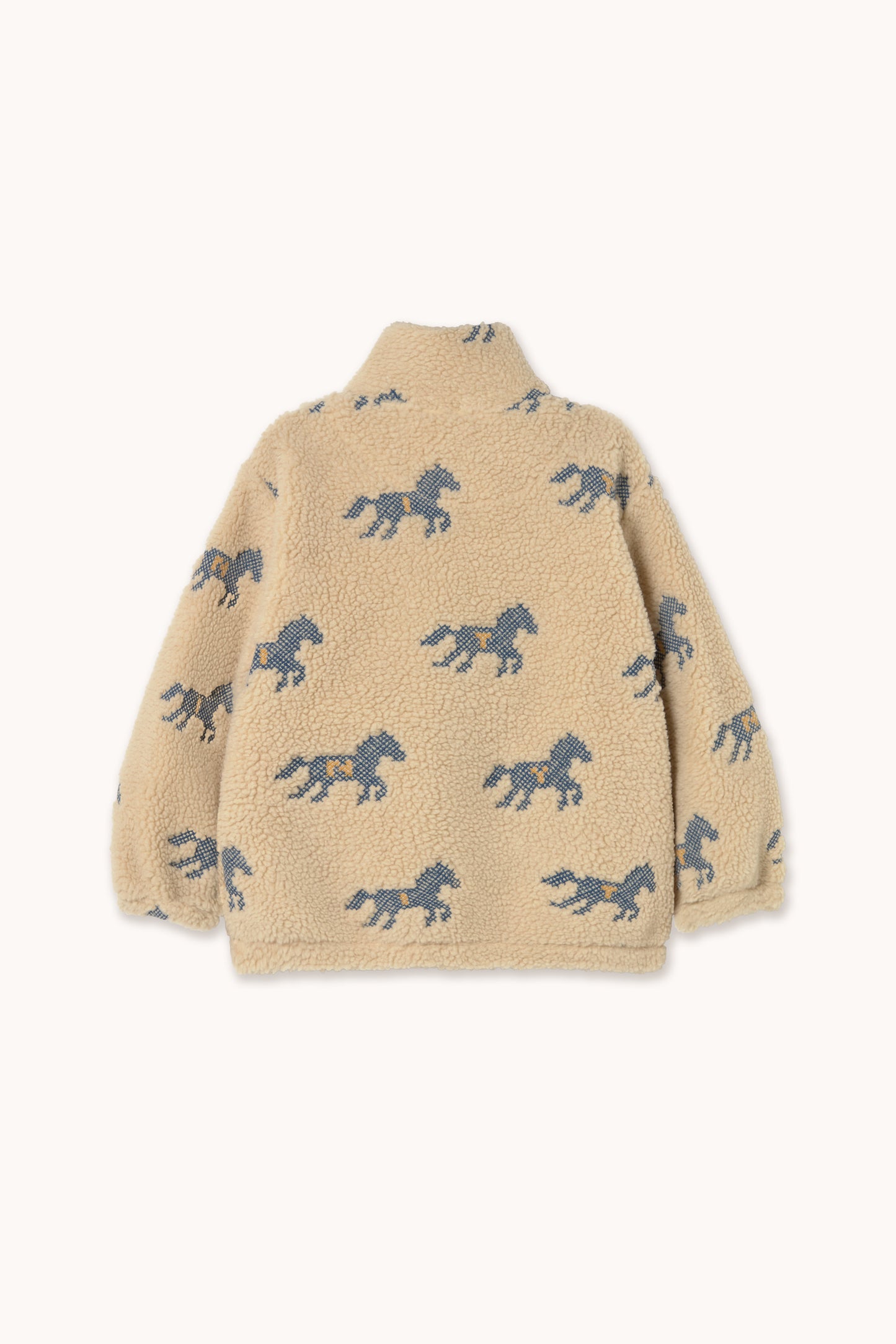 Horses Embroidered Sherpa Pullover