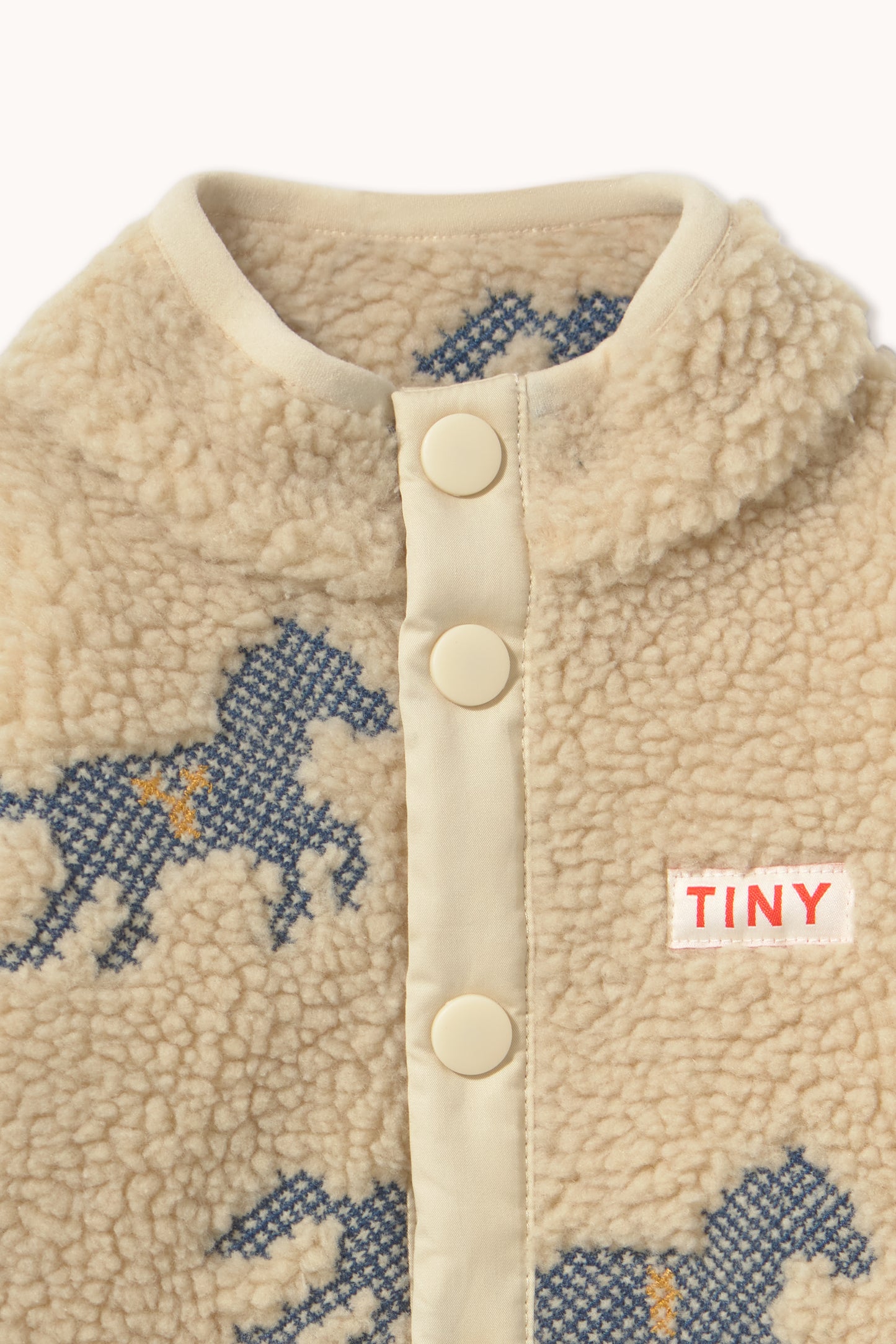 Embroidered Horses Sherpa Jumpsuit