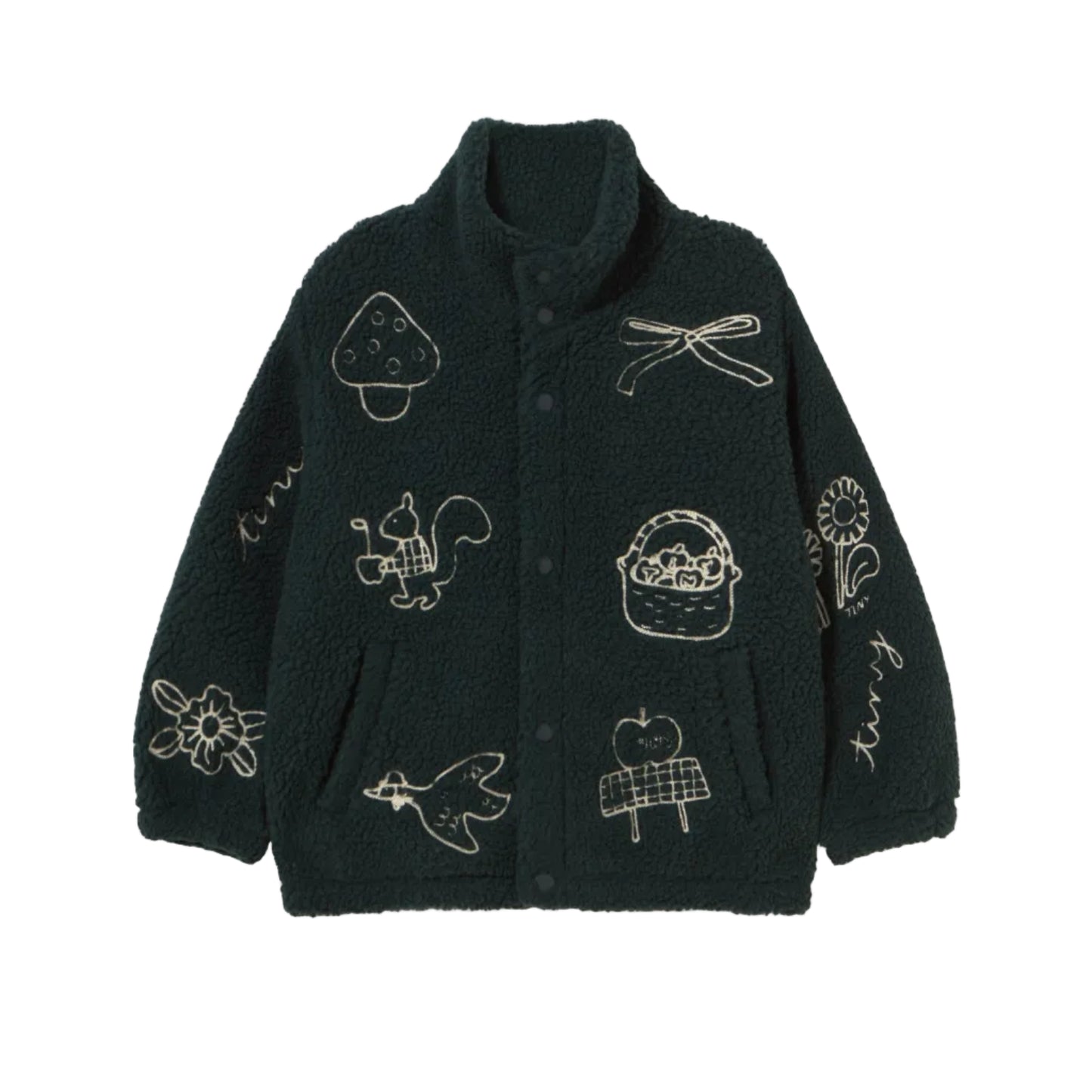 Tiny Apples Sherpa Jacket in Jade