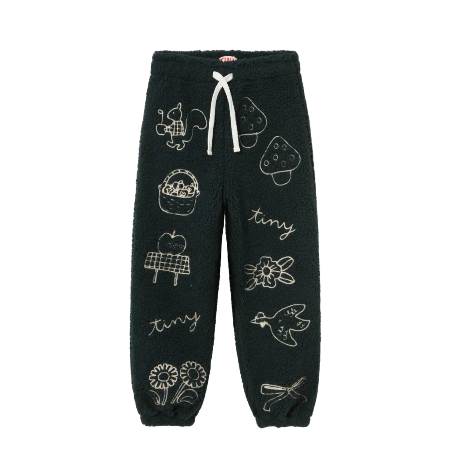 Tiny Apples Sherpa Sweatpants in Jade