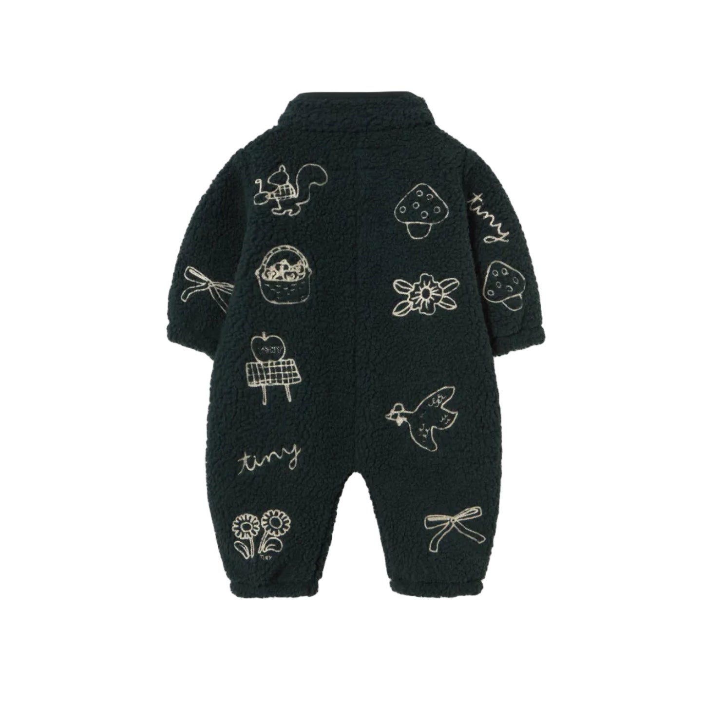 Tiny Apples Sherpa Jumpsuit in Jade