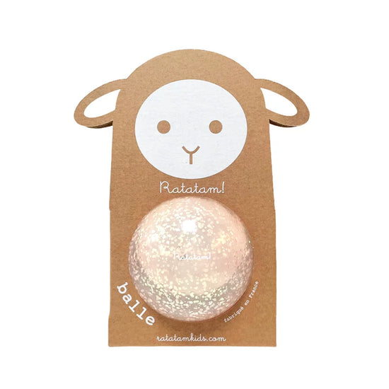 Sheep Glitter Ball in Rose Fleck